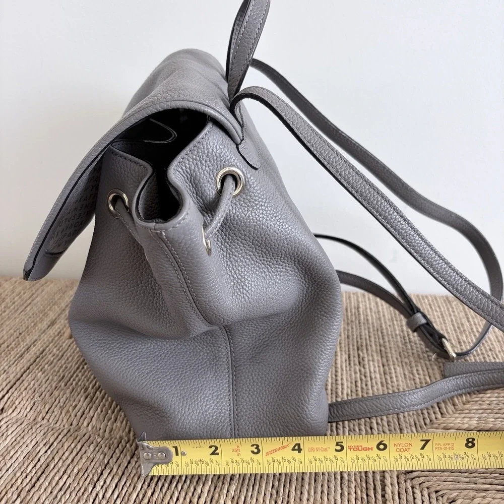 KATE SPADE Mulberry Street Small Breezy Gray Pebbled Leather Backpack WKRU3939‎